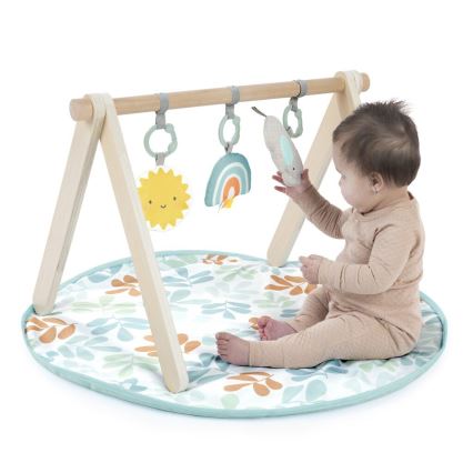 Ingenuity - Couverture de jeu enfant avec trapèze en bois SOLEIL VALLEY