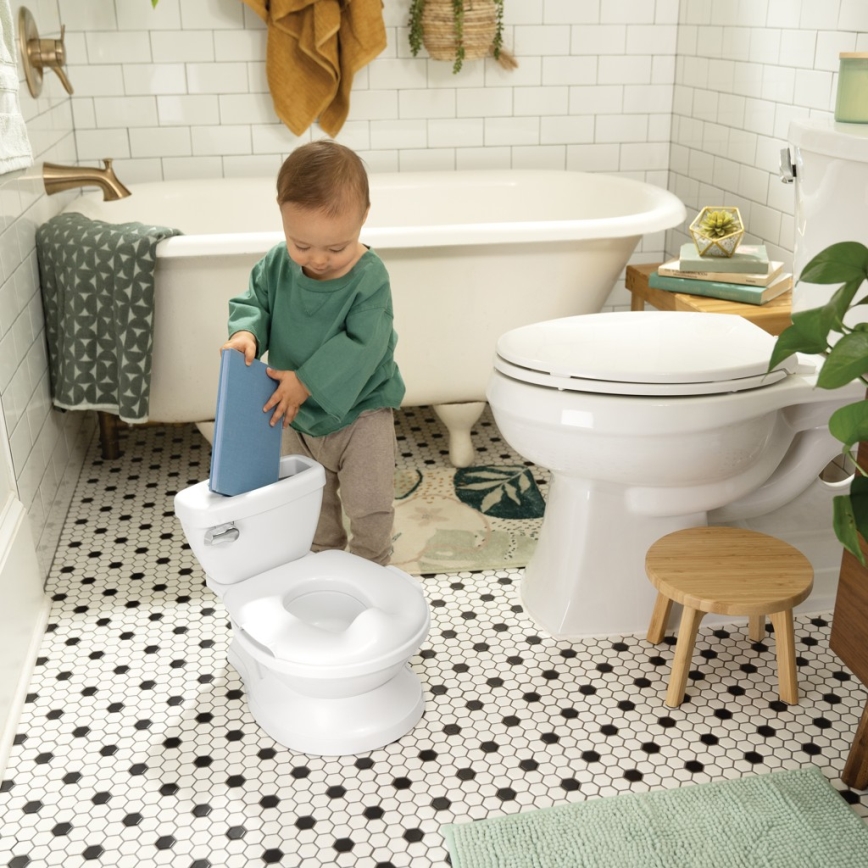 Ingenuity - Pot pour enfant MY SIZE avec fonction sonore, blanc, 2xAAA