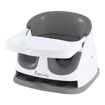Ingenuity - Rehausseur pour table à manger 2en1 BABY BASE gris