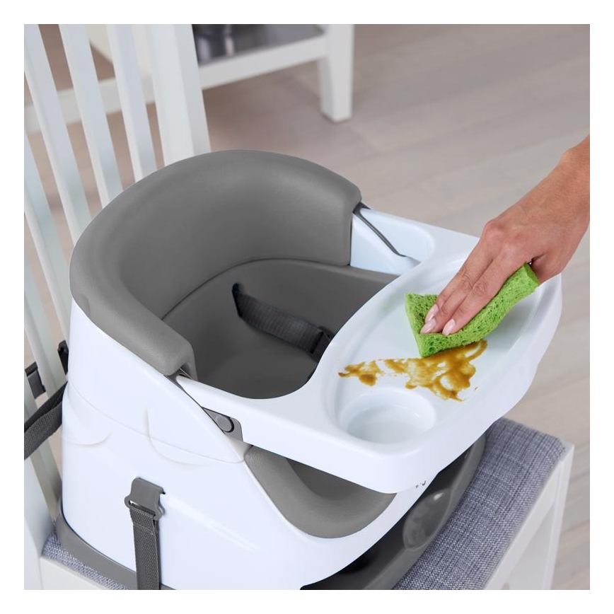 Ingenuity - Rehausseur pour table à manger 2en1 BABY BASE gris