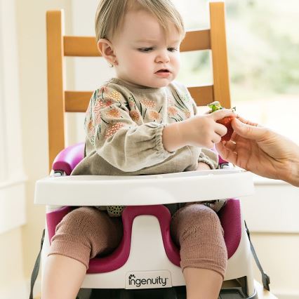 Ingenuity - Siège rehausseur pour table à manger 2en1 BABY BASE rose