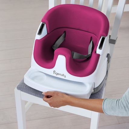 Ingenuity - Siège rehausseur pour table à manger 2en1 BABY BASE rose