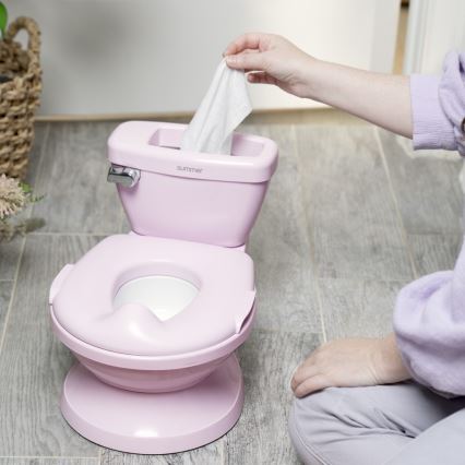 Ingenuity - Toilette d'entraînement sonore MY SIZE, rose, 2xAAA