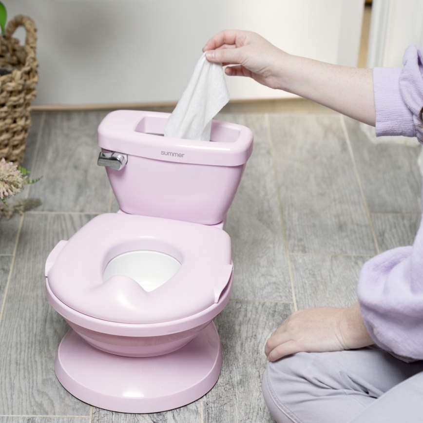 Ingenuity - Toilette d'entraînement sonore MY SIZE, rose, 2xAAA