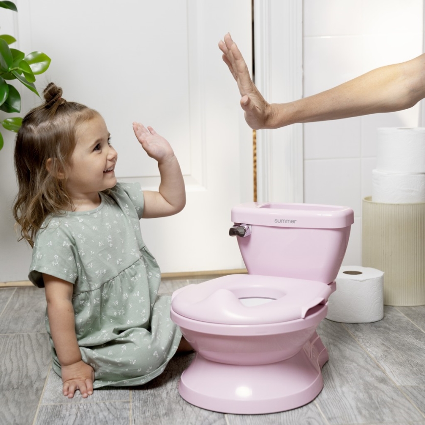 Ingenuity - Toilette d'entraînement sonore MY SIZE, rose, 2xAAA