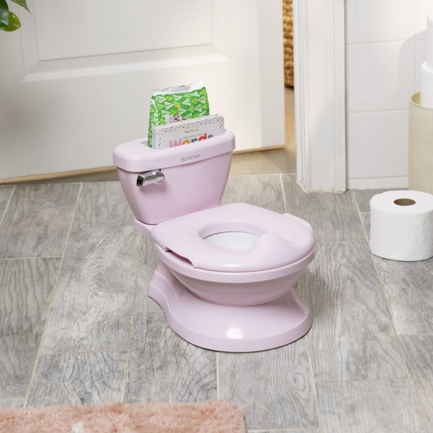 Ingenuity - Toilette d'entraînement sonore MY SIZE, rose, 2xAAA
