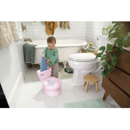 Ingenuity - Toilette d'entraînement sonore MY SIZE, rose, 2xAAA