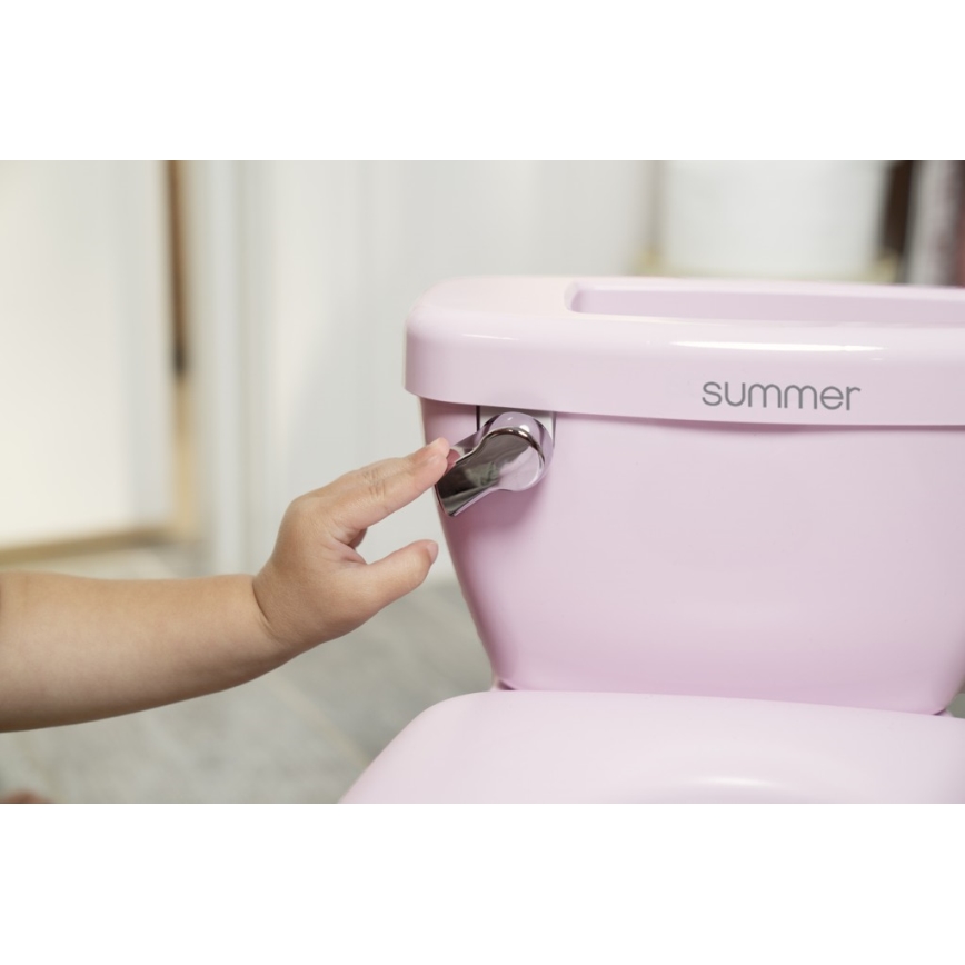 Ingenuity - Toilette d'entraînement sonore MY SIZE, rose, 2xAAA