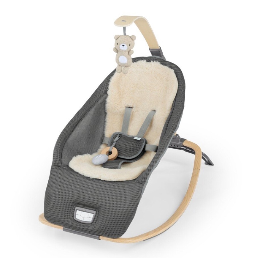 Ingenuity - Transat bébé vibrant avec mélodie EVERY SEASON WESLEY 3xC gris