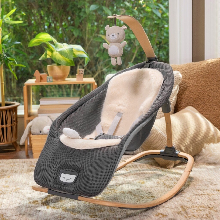 Ingenuity - Transat bébé vibrant avec mélodie EVERY SEASON WESLEY 3xC gris