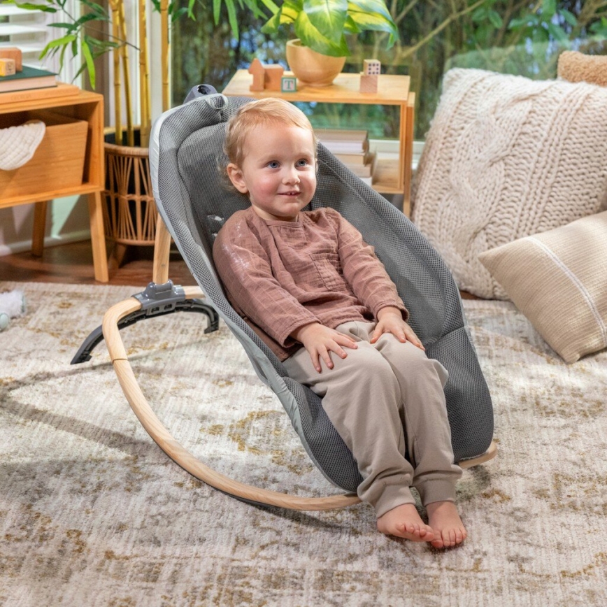 Ingenuity - Transat bébé vibrant avec mélodie EVERY SEASON WESLEY 3xC gris