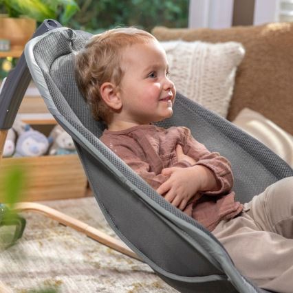Ingenuity - Transat bébé vibrant avec mélodie EVERY SEASON WESLEY 3xC gris