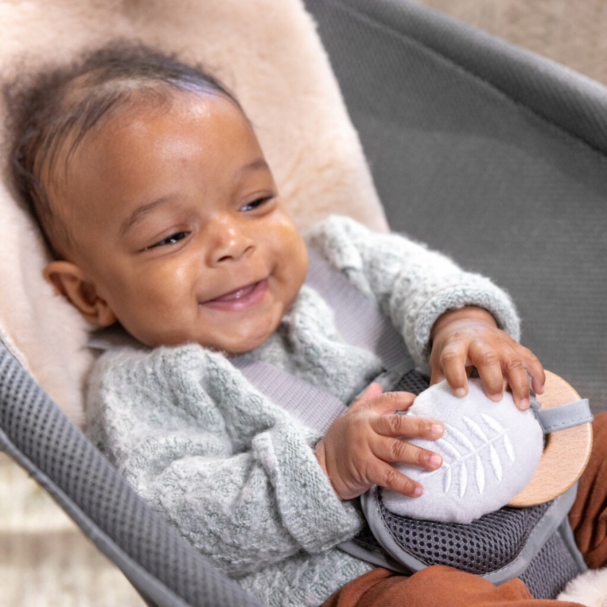 Ingenuity - Transat bébé vibrant avec mélodie EVERY SEASON WESLEY 3xC gris