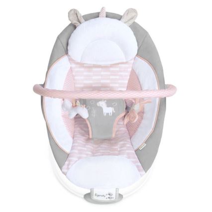 Ingenuity - Transat bébé vibrant avec mélodie FLORA THE UNICORN 3xC
