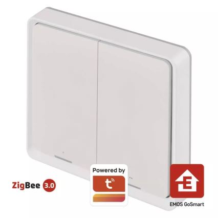 Interrupteur 2 bouton GoSmart Tuya blanc