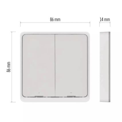 Interrupteur 2 bouton GoSmart Tuya blanc