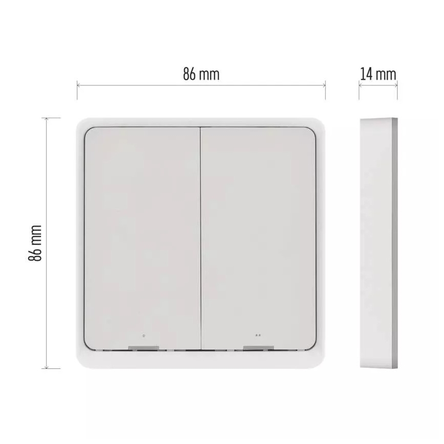 Interrupteur 2 bouton GoSmart Tuya blanc