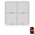 Interrupteur 4 touches GoSmart 1xCR2430 Tuya blanc