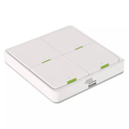 Interrupteur 4 touches GoSmart 1xCR2430 Tuya blanc