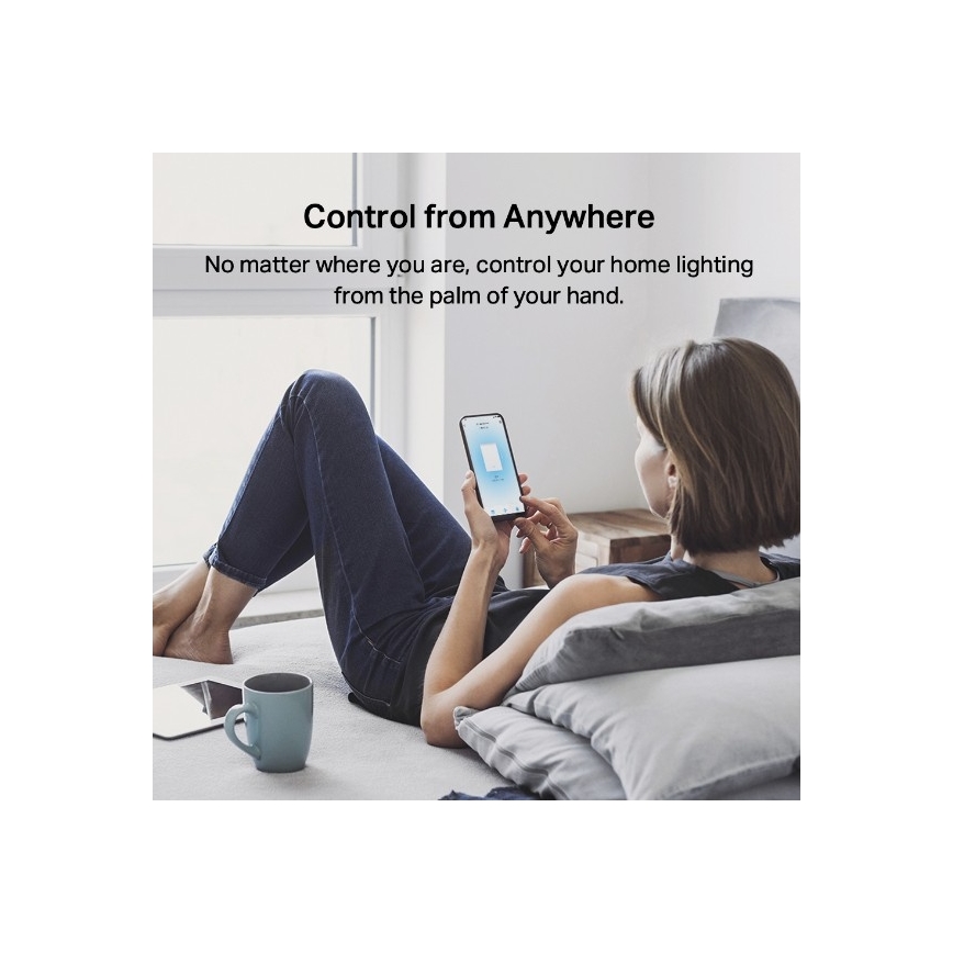 Interrupteur d'éclairage intelligent à deux boutons 2xAAA