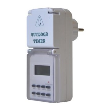 Interrupteur horaire numérique hebdomadaire extérieur 16A/230V IP44 200 mAh