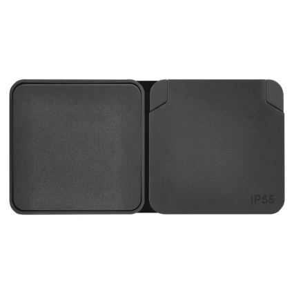 Interrupteur intérieur va-et-vient avec prise 250V/16A IP55