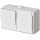 Interrupteur intérieur va-et-vient n° 6 avec prise 250V/16A IP44 blanc