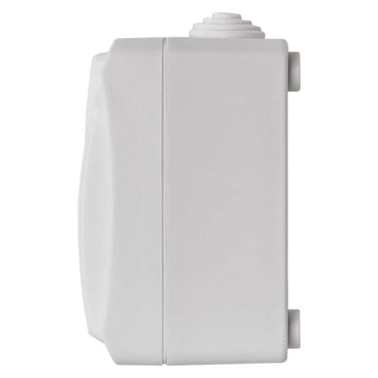 Interrupteur intérieur va-et-vient n° 6 avec prise 250V/16A IP44 blanc
