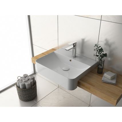 Isvea - Lavabo semi-encastré SOTT AQUA 59x49 cm céramique/blanc