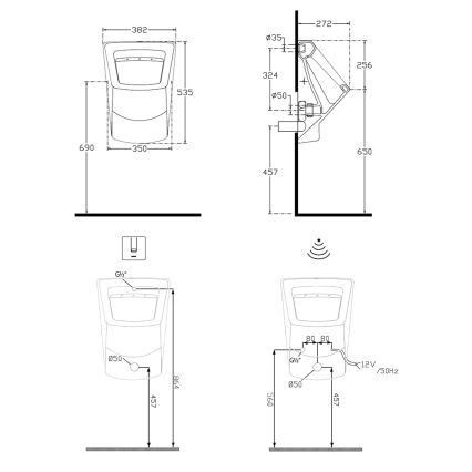 Isvea - Urinoir PURITY blanc