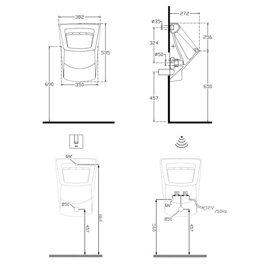 Isvea - Urinoir PURITY blanc