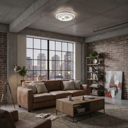 ITALUX - Plafonnier LED dimmable PARCO LED/55W/230V 3000-6500K Ø 50 cm blanc + télécommande