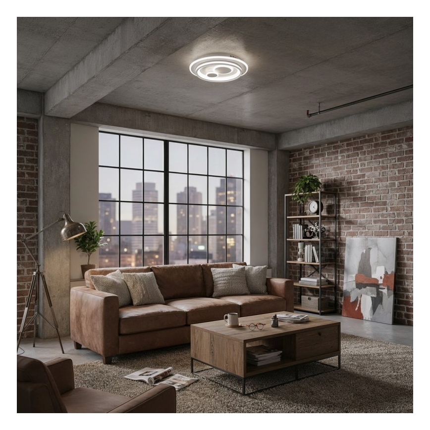 ITALUX - Plafonnier LED dimmable PARCO LED/55W/230V 3000-6500K Ø 50 cm blanc + télécommande