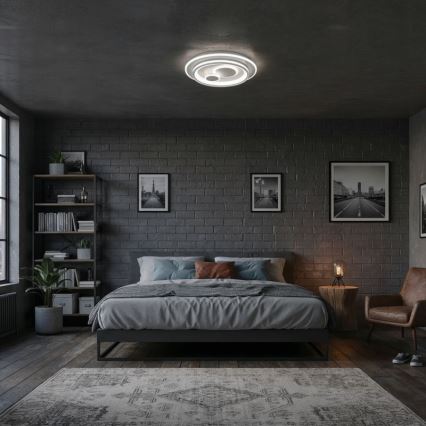 ITALUX - Plafonnier LED dimmable PARCO LED/55W/230V 3000-6500K Ø 50 cm blanc + télécommande