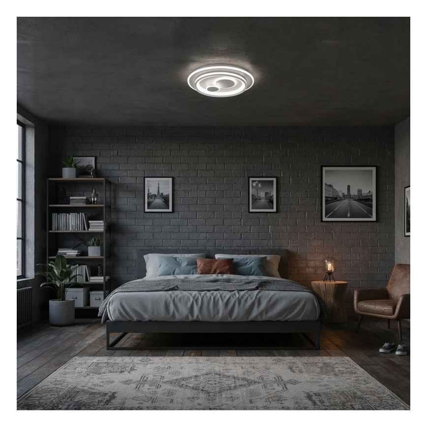 ITALUX - Plafonnier LED dimmable PARCO LED/55W/230V 3000-6500K Ø 50 cm blanc + télécommande
