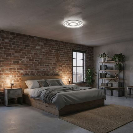 ITALUX - Plafonnier LED dimmable SIMNI LED/55W/230V 3000-6500K Ø 50 cm blanc + télécommande