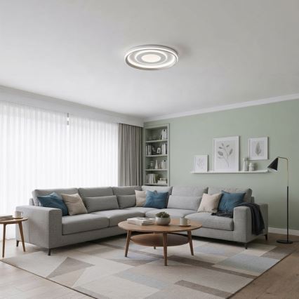 ITALUX - Plafonnier LED dimmable SIMNI LED/55W/230V 3000-6500K Ø 50 cm blanc + télécommande