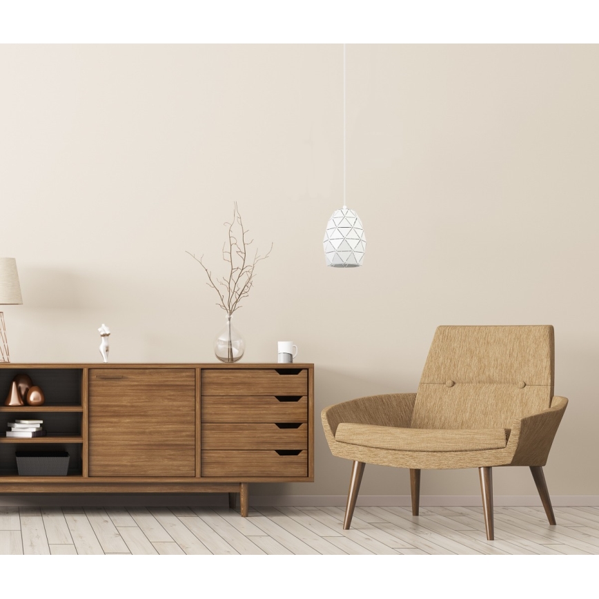 ITALUX - Suspension filaire HARLEY 1xE27/40W/230V blanc