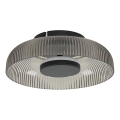 ITALUX - Plafonnier LED PASSO LED/8W/230V 3000K diam. 25 cm noir fumé