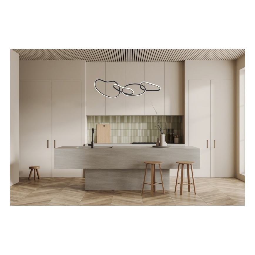 ITALUX - Suspension LED sur câble FONTE LED/60W/230V 3000/4000/6000K noire