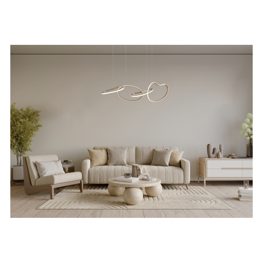 ITALUX - Suspension LED sur câble FONTE LED/60W/230V 3000/4000/6000K dorée