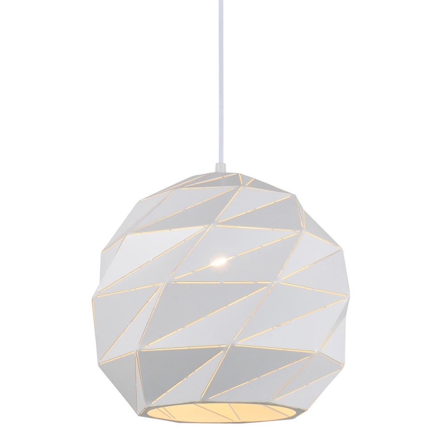 ITALUX - Suspension filaire PALERMO 1xE27/40W/230V d. 32 cm blanc