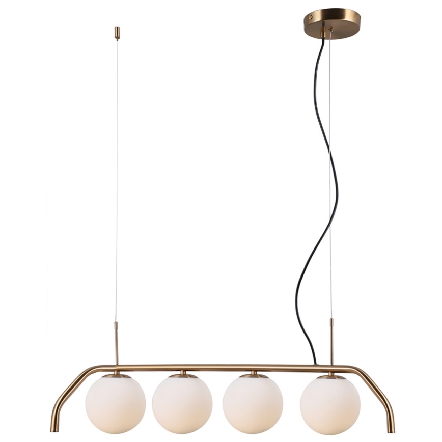 ITALUX - Suspension filaire CARIMI 4xG9/5W/230V laiton