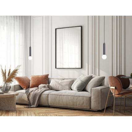 ITALUX - Suspension sur câble FILANO 1xG9/5W/230V, noire