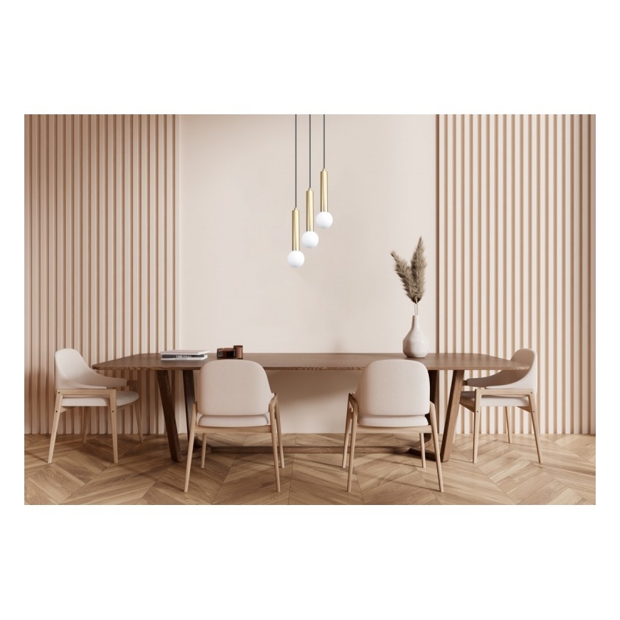 ITALUX - Suspension sur câble FILANO 3xG9/5W/230V dorée
