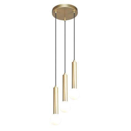 ITALUX - Suspension sur câble FILANO 3xG9/5W/230V dorée