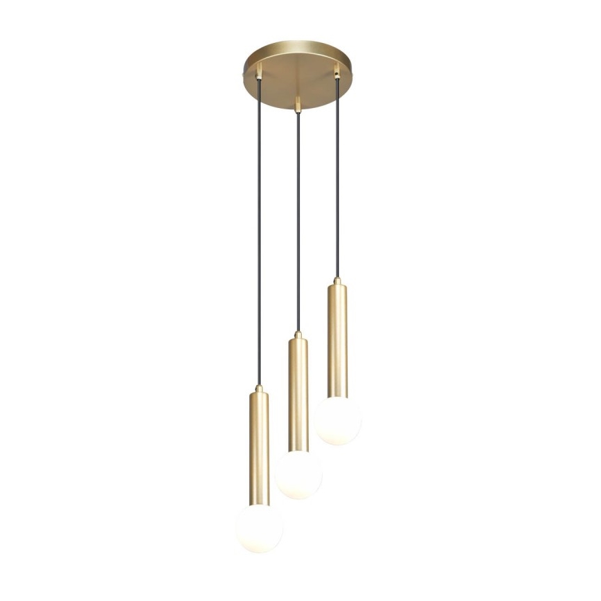 ITALUX - Suspension sur câble FILANO 3xG9/5W/230V dorée