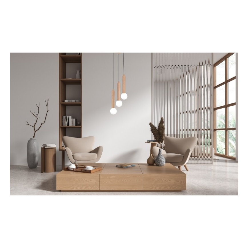 ITALUX - Suspension sur câble FILANO 3xG9/5W/230V marron