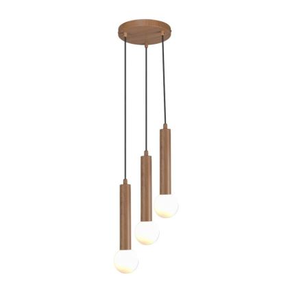 ITALUX - Suspension sur câble FILANO 3xG9/5W/230V marron