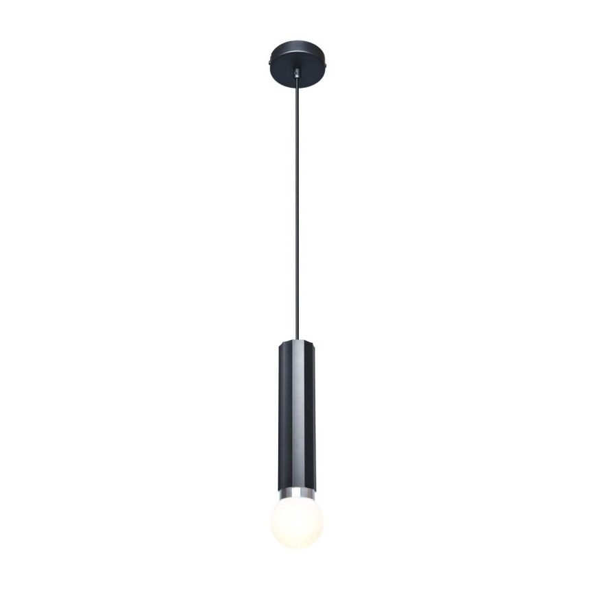 ITALUX - Suspension sur câble MACERA 1xE27/40W/230V noire